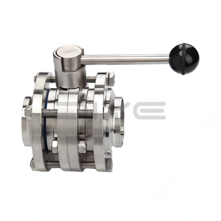 Válvula Mariposa Sanitaria de 3 Piezas