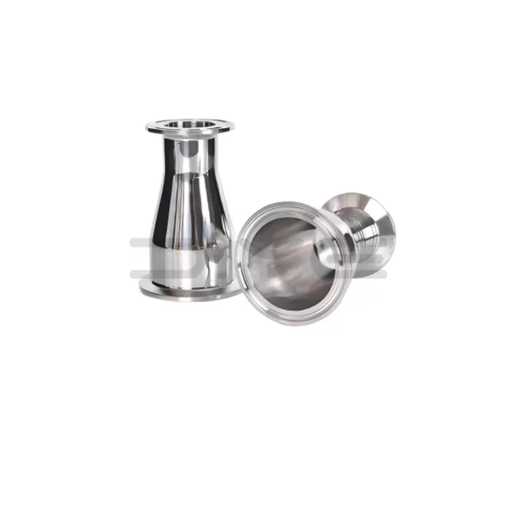 Reductor concéntrico de abrazadera de acero inoxidable sanitario